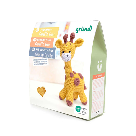 Gründl Häkeltiere, Häkelset in BOX - Giraffe